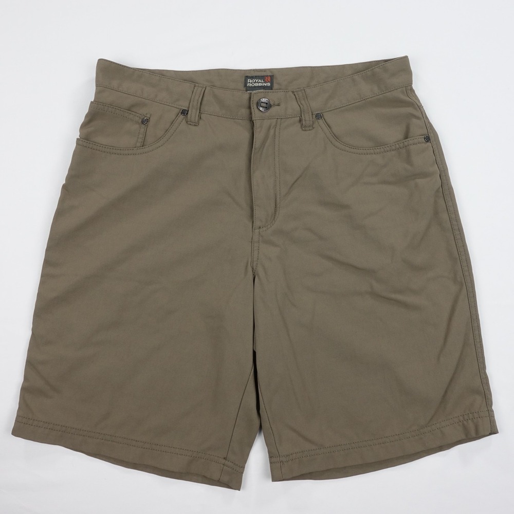 Royal Robbins Shorts Men's Size 32 Olive Green Nylon Hiking Outdoor Travel
